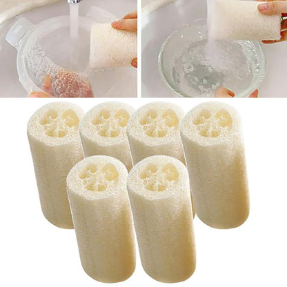 6 Pack Natural Loofah Sponges