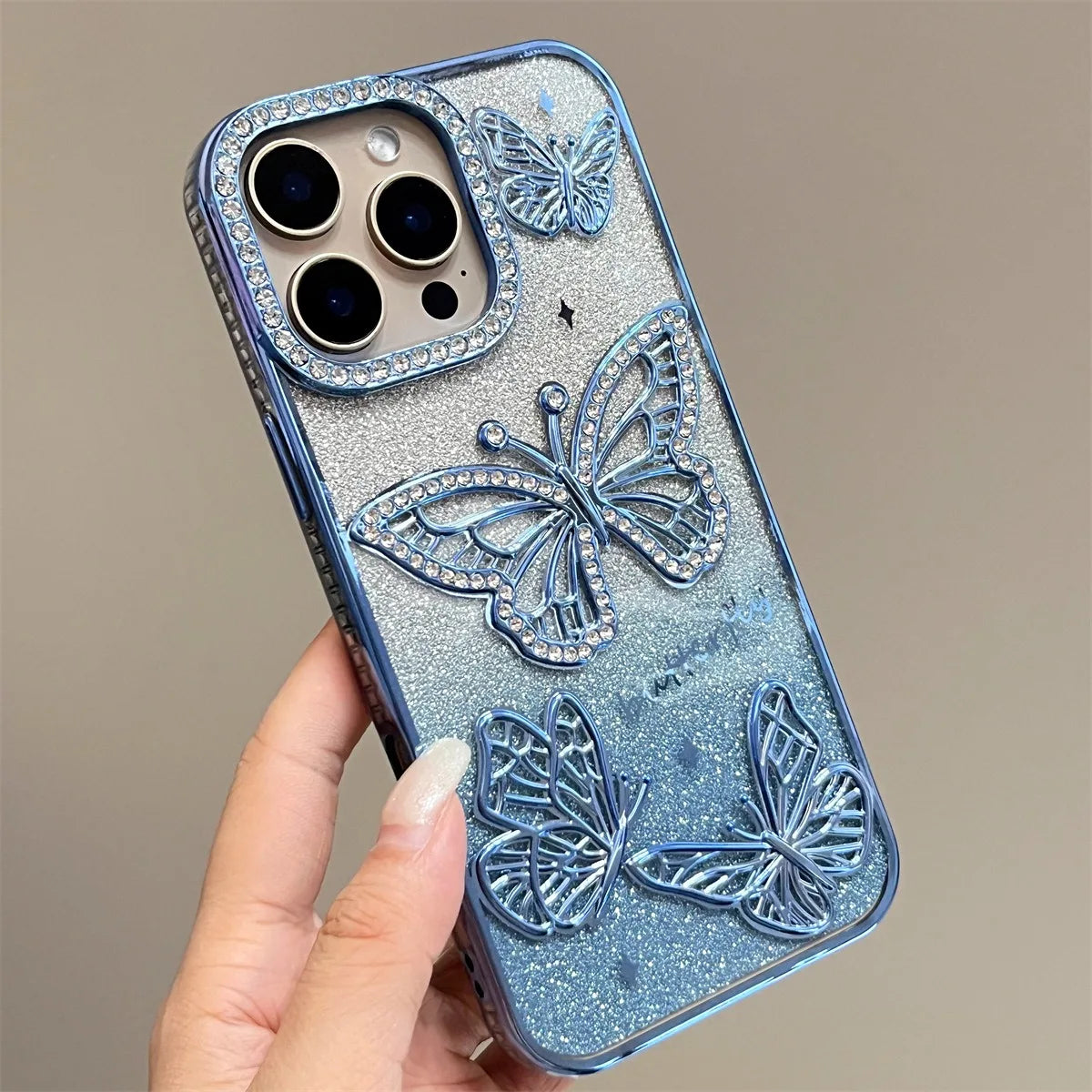 Diamond Butterfly Phone Case for iPhone