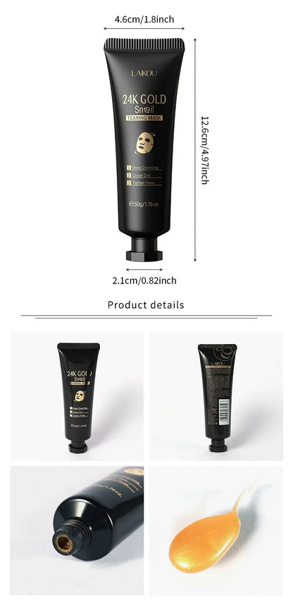 LAIKOU 24K Gold Snail Collagen Peel-Off Mask