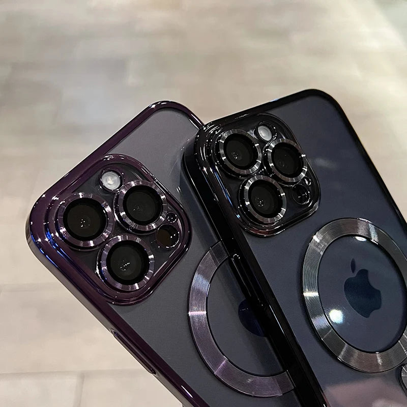 Luxury Magnetic MagSafe Clear Case for iPhone