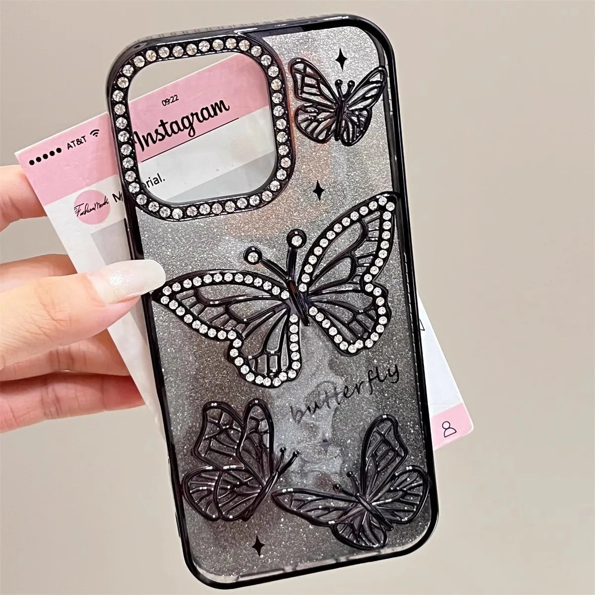 Diamond Butterfly Phone Case for iPhone