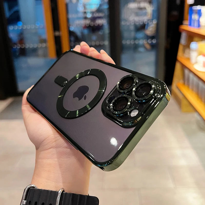 Luxury Magnetic MagSafe Clear Case for iPhone