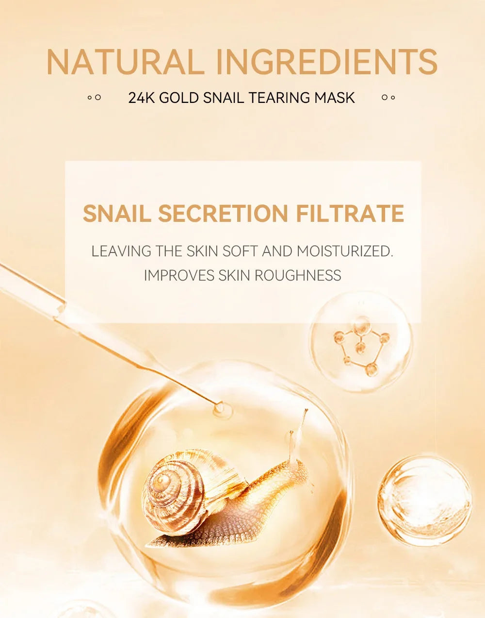 LAIKOU 24K Gold Snail Collagen Peel-Off Mask
