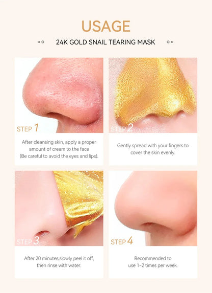 LAIKOU 24K Gold Snail Collagen Peel-Off Mask