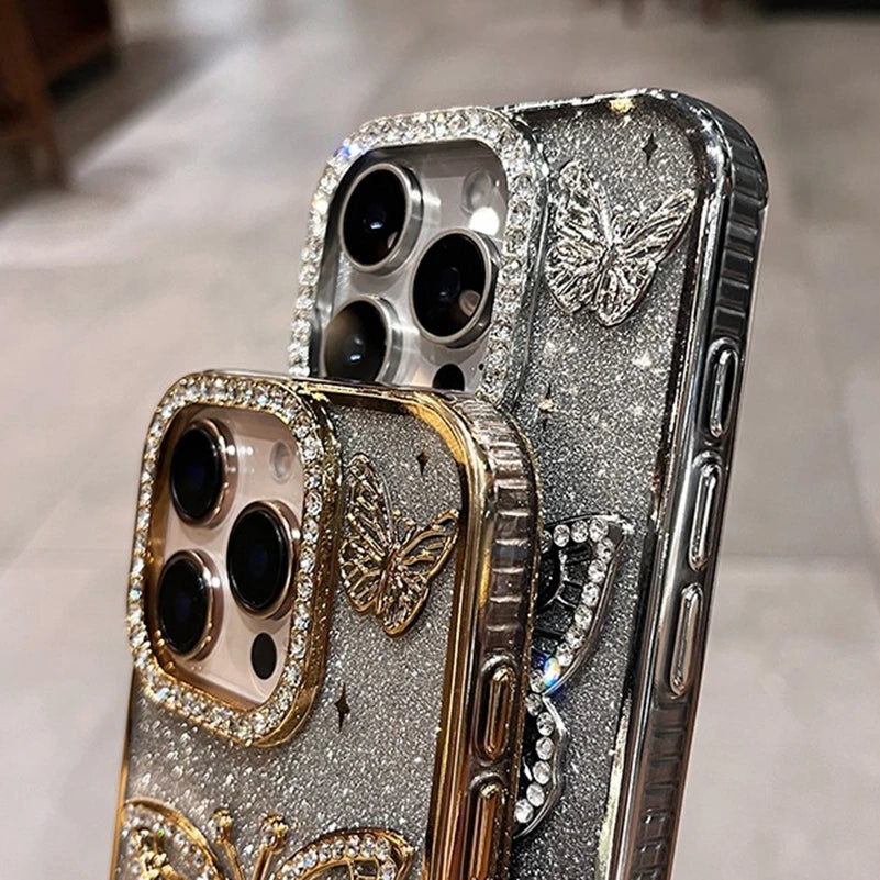 Diamond Butterfly Phone Case for iPhone