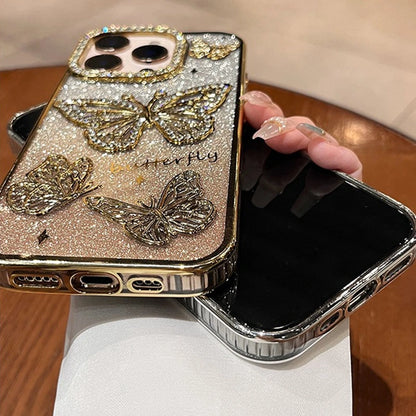 Diamond Butterfly Phone Case for iPhone