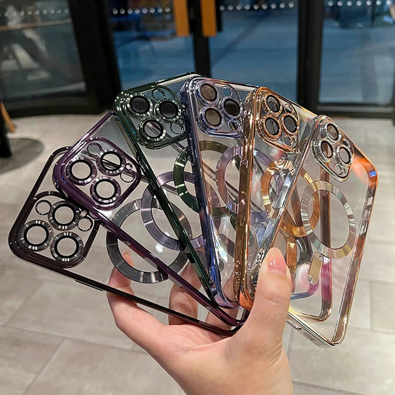 Luxury Magnetic MagSafe Clear Case for iPhone