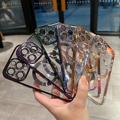 Luxury Magnetic MagSafe Clear Case for iPhone