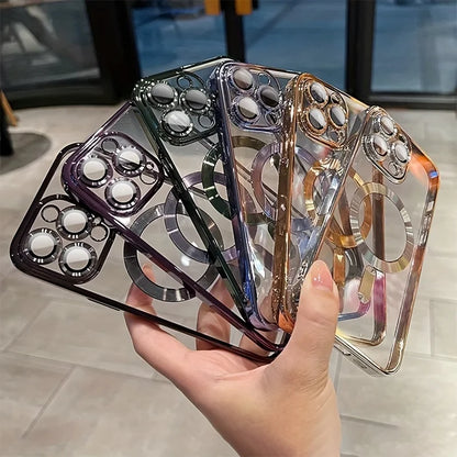 Luxury Magnetic MagSafe Clear Case for iPhone