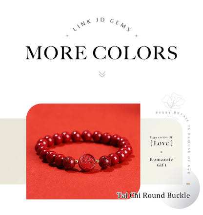 Natural Cinnabar Bead Bracelet