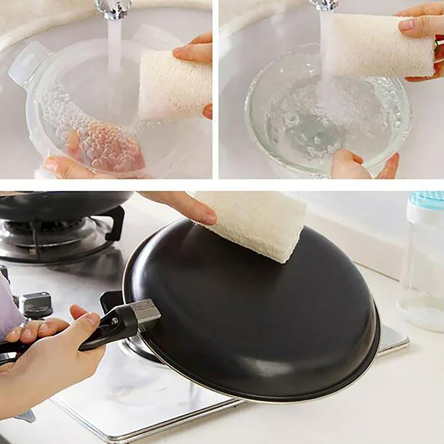 6 Pack Natural Loofah Sponges