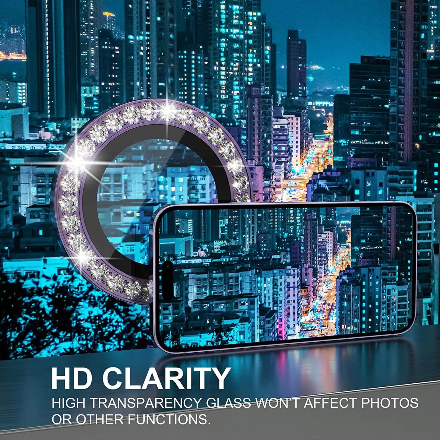 Glitter Diamond Rhinestone Camera Lens Protector for iPhone