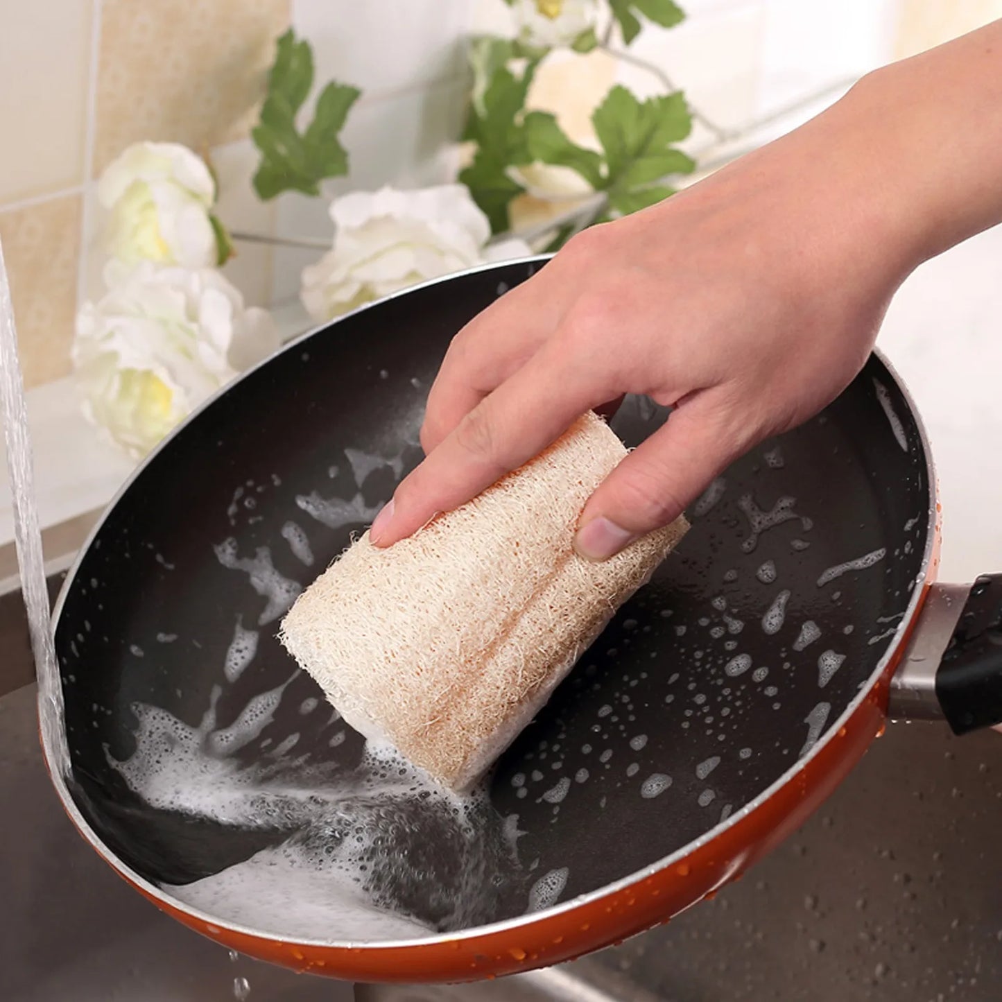 6 Pack Natural Loofah Sponges