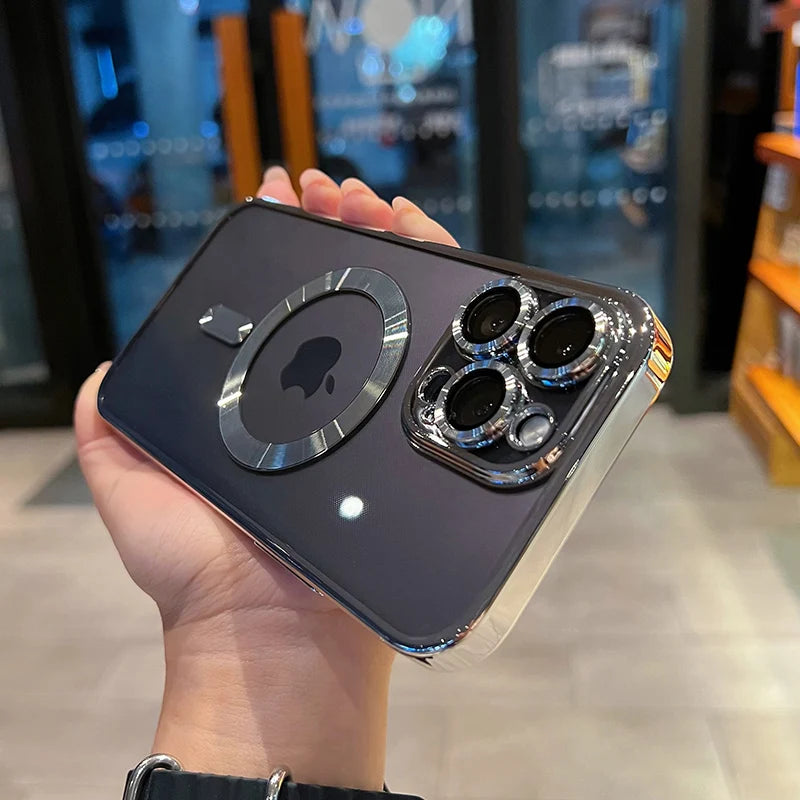 Luxury Magnetic MagSafe Clear Case for iPhone