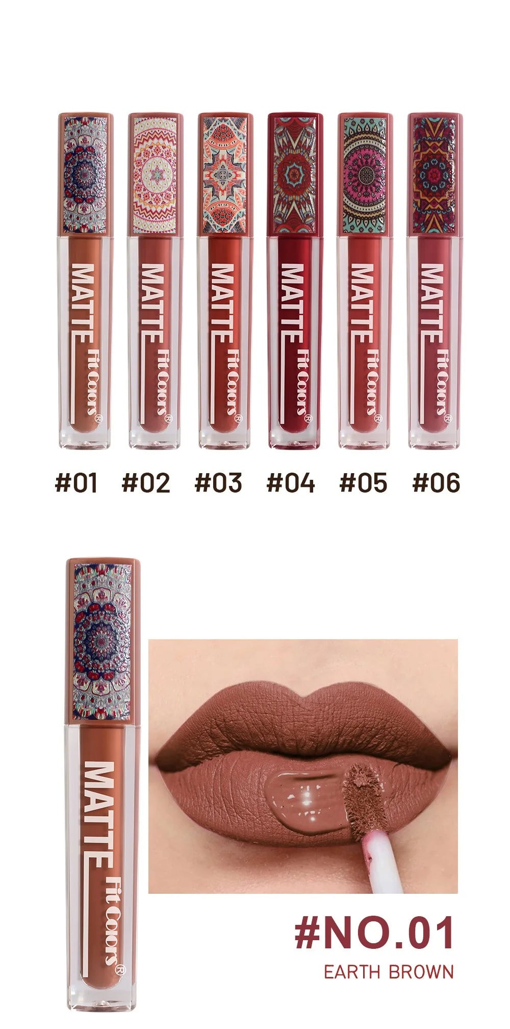 6 Colors Waterproof Liquid Lipstick