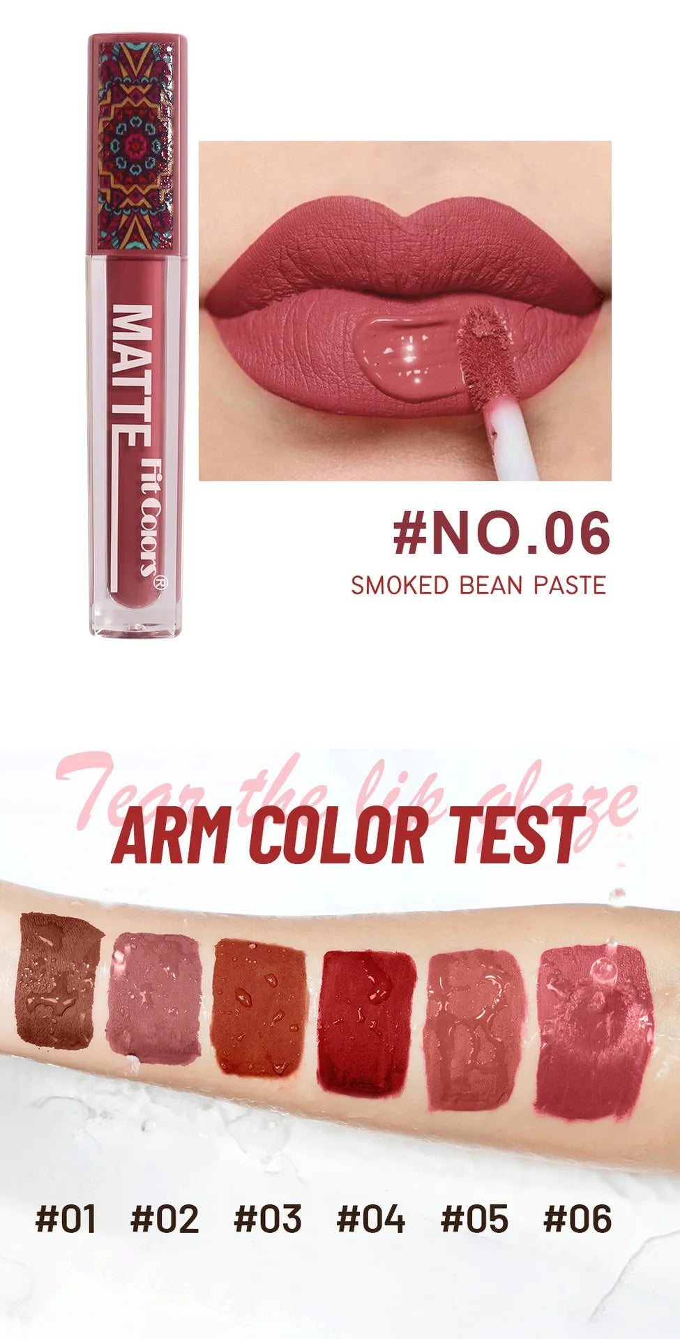 6 Colors Waterproof Liquid Lipstick